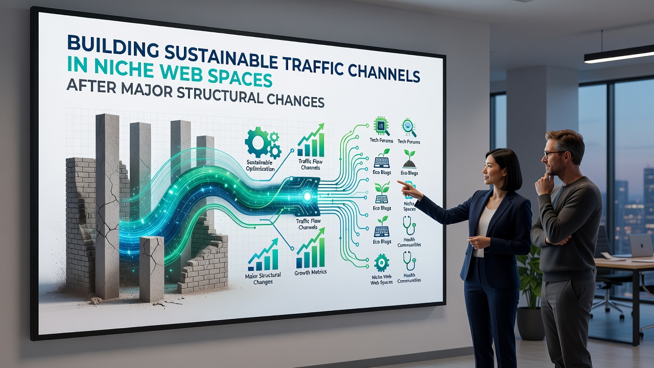 Chart illustrating growth of direct and referral traffic streams in specialized web communities post-2026 updates